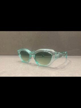 Aqua Transparent Cat Eye Sunglasses